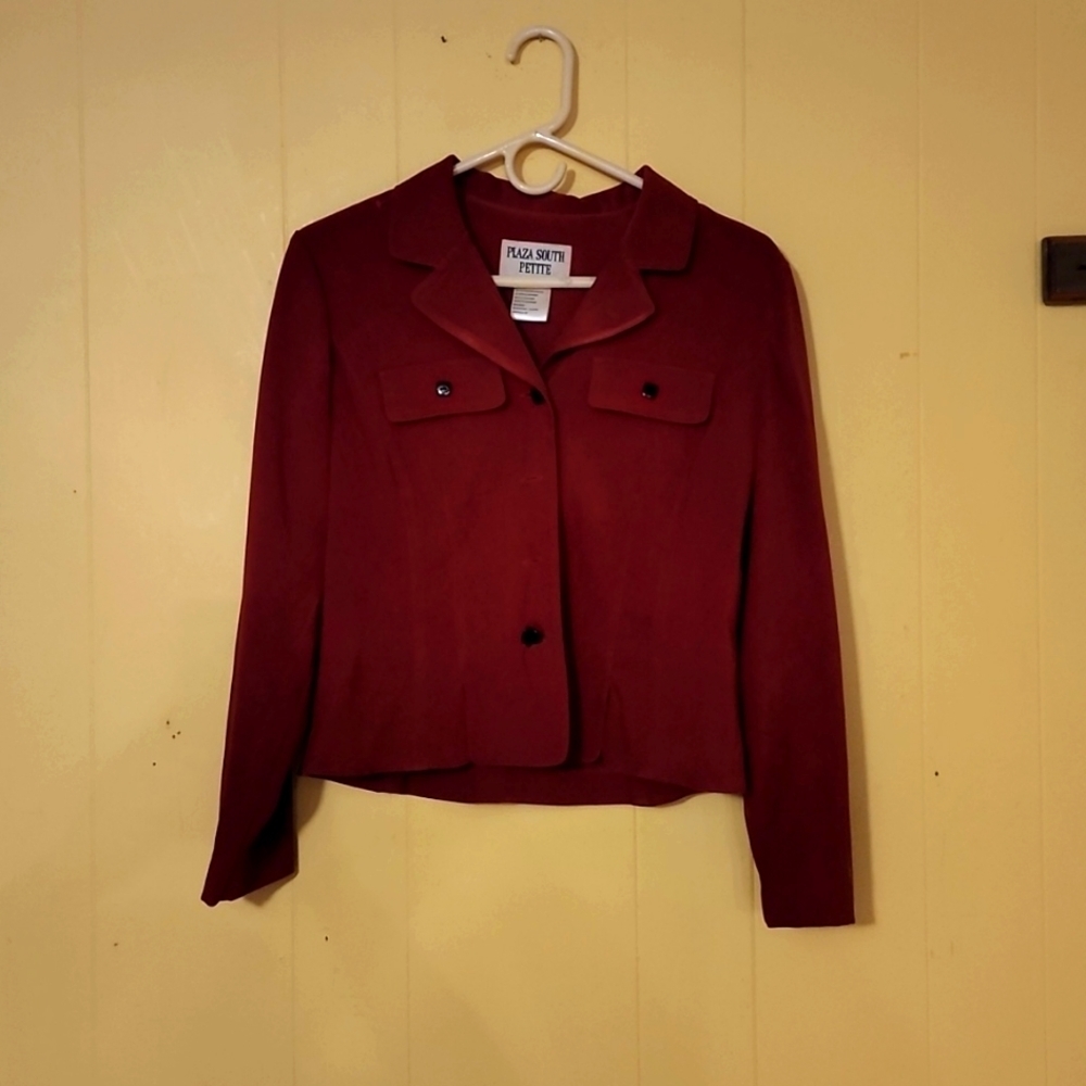 Plaza South Petit size 6 Red Dress Jacket.